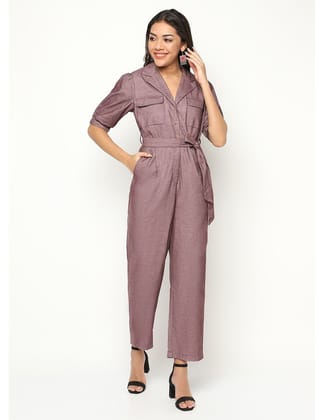 Vintage Textured Jumpsuit