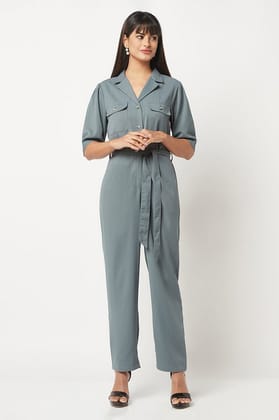 Rustic Blue Collar Jumpsuit