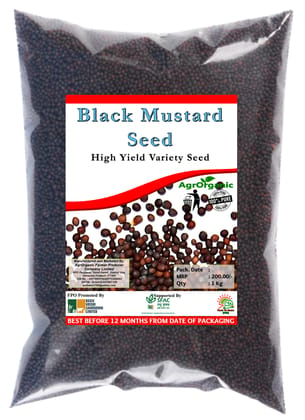 Black Mustard Seeds - High Yield Variety - 1 Kg