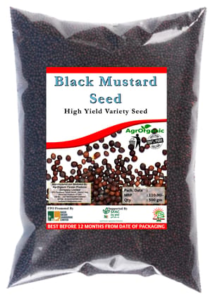 Black Mustard Seeds - High Yield Variety - 500 gm