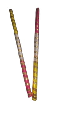 Handcrafted Multicolor Dandiya Sticks: Perfect Navratri Festival Gift (Pair of 2)