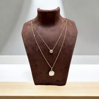 Double Line Chain Necklace - Minimalist Chic"- By AMIT CHAUHAN AND SONS