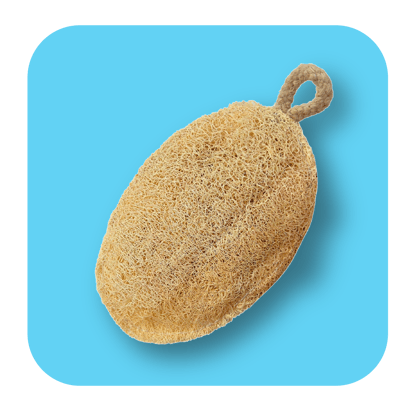 Careberry's Eco Friendly Organic Loofah | Gentle Exfoliator Sun Dried Luffa | Hypoallergenic Bath Sponge | Ideal Daily Body Wash Scrub | Sustainable Bathroom Essentials