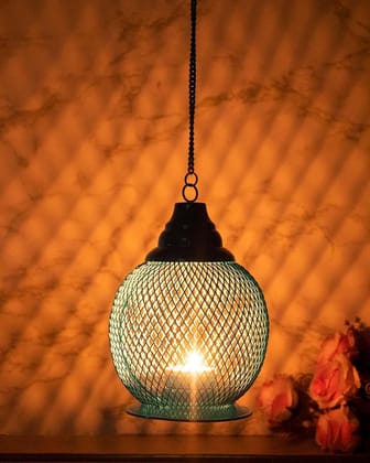 Hanging T-Light Holder, Diwali Décor, Gold, Iron