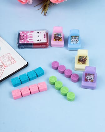 Stamp Craft Set, Stamps & Ink Pad, Multicolour, Plastic