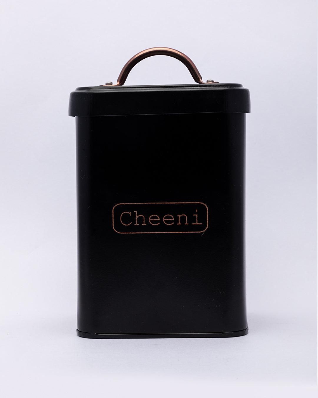 Market99 Cheeni Jar, Kitchen Decorative, Countertop Metal Storage Jar, Black, Mild Steel | (1.9 Litre)