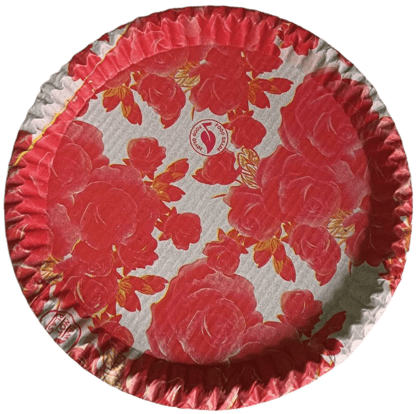 Disposable Paper Plate Red Floral Paper Plate