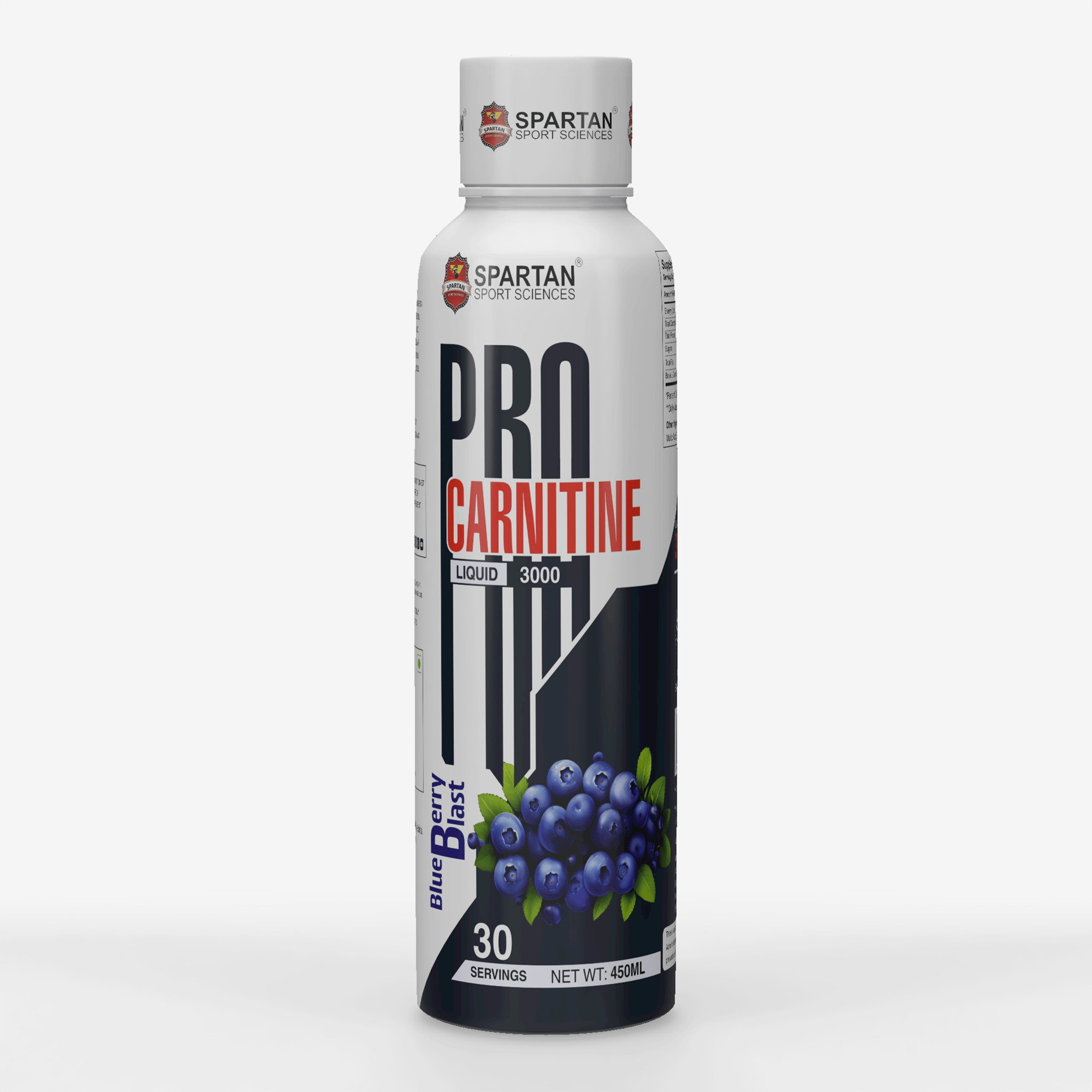 Spartan Sport Sciences Pro Carnitine 3000, 450ml Blueberry Blast