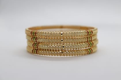 Gold Plated Designer Bangle Set 4