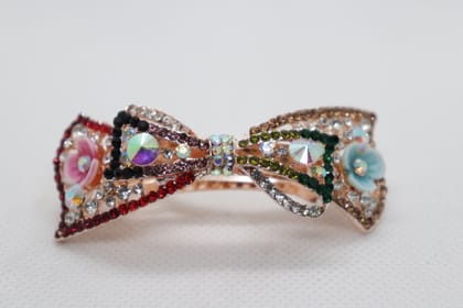  Rhinestone Bow Hair Clip