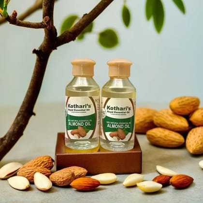 kotharis Royal Almond oil pack of 2 198 ML Badm Oil/100% Pure Almond oil /