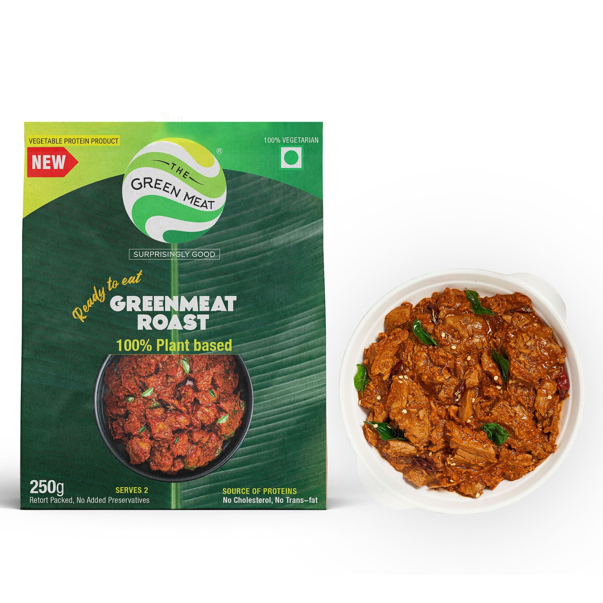 Greenmeat Roast | Plant based & Vegetarian Meat Substitute | Ready to Eat | 250g