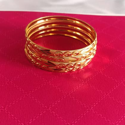  Gold Plated Bangle Set of 4