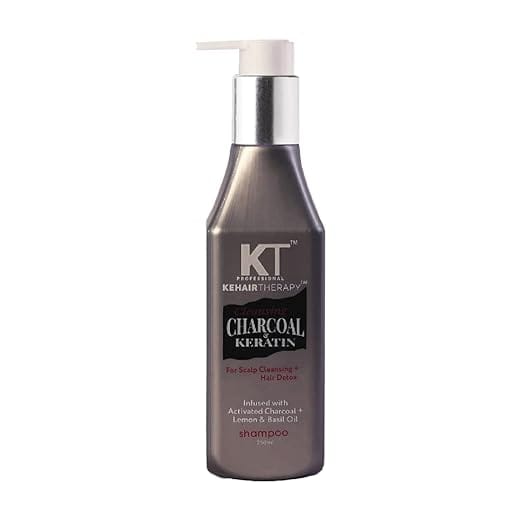 KT Professional Charcoal Keratin Shampoo For Scalp Cleansing & Hair Detox 250ml