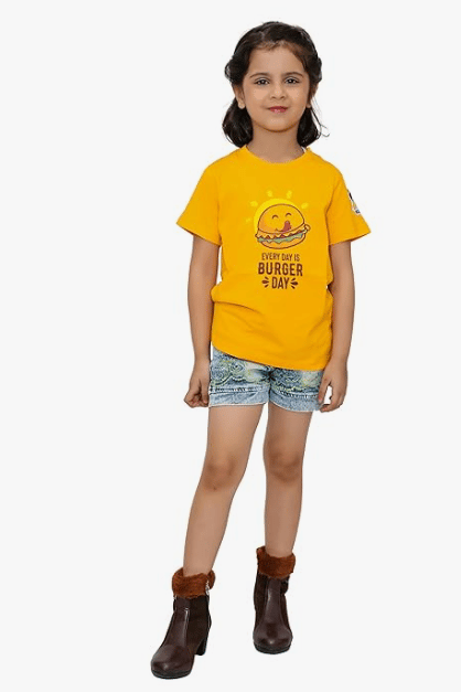 KUCHU Unisex Tshirt | Made of Super Combed Cotton-Modal Natural Fiber Better Than 100% Cotton| Soft & Breathable Fabric| Unique Digitally Printed Design |Vibrant Colour | Burger_Day