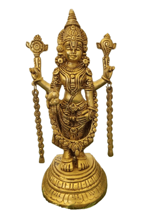  Brass Statue of Lord Vishnu