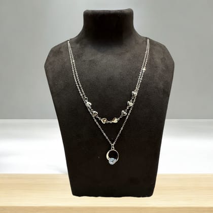 Double Line Chain Necklace - Minimalist Chic- By AMIT CHAUHAN AND SONS