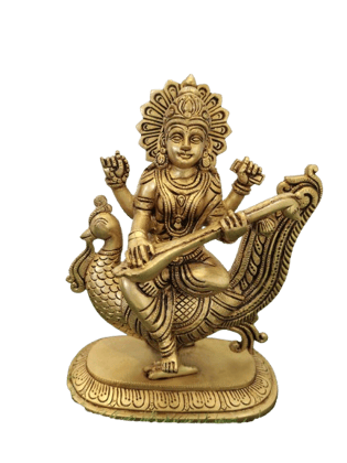 Saraswati Brass Statue