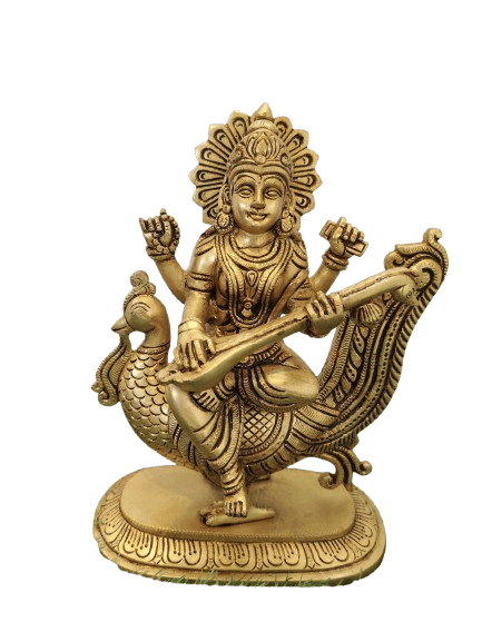 Saraswati Brass Statue