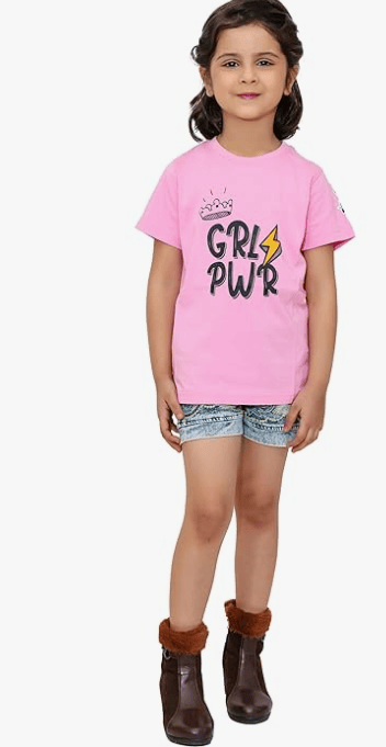 KUCHU Unisex Tshirt | Made of Super Combed Cotton-Modal Natural Fiber Better Than 100% Cotton| Soft & Breathable Fabric| Unique Digitally Printed Design |Vibrant Colour | Girl Power