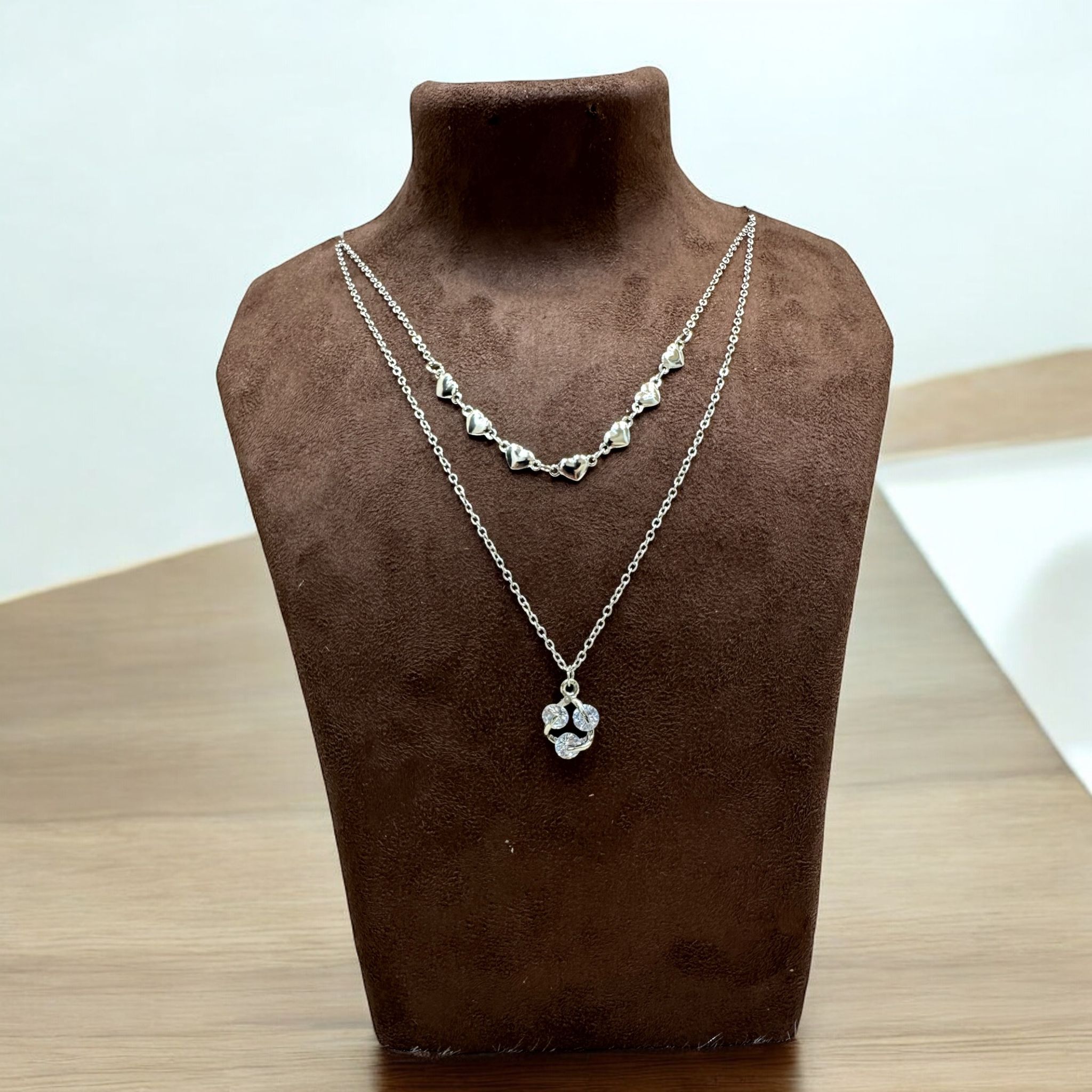 Double Line Chain Necklace - Minimalist Chic- By AMIT CHAUHAN AND SONS