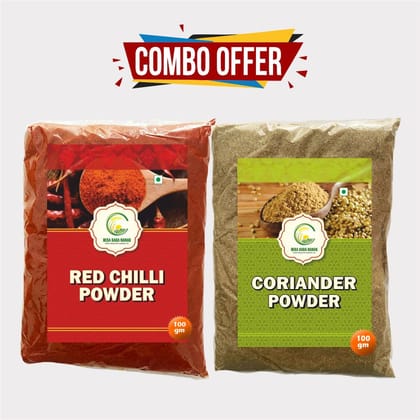 Combo Pack of Red Chilli and Coriander Powder