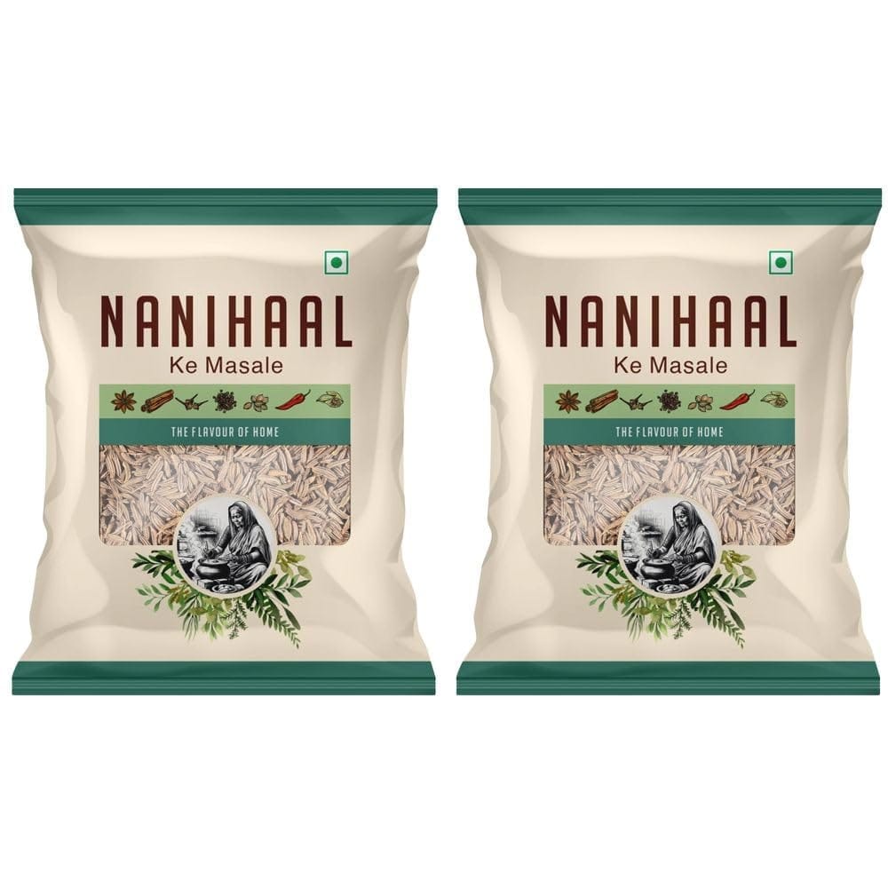 NANIHAAL Cumin (Zeera) Whole 200 gm (Pack of 2) | Natural Spice | No Added Colours | No Added Preservatives