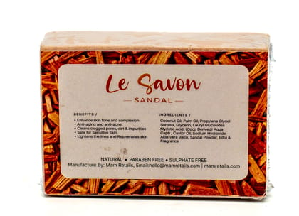  Le Savon Sandalwood Soap - Natural, Paraben Free, Sulphate Free