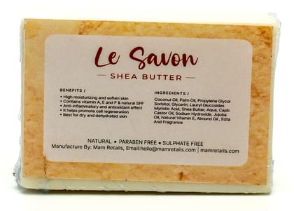  Le Savon Shea Butter - All Natural Moisturizing Soap for Dry and Dehydrated Skin