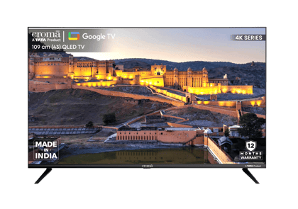 Croma 43 inch QLED 4K Ultra HD Google TV with Dolby Audio (2024 model)