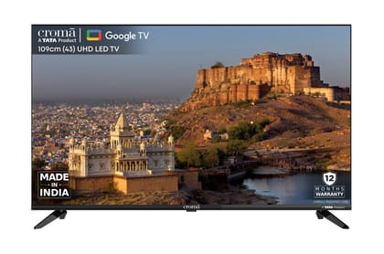 Croma 43 inch 4K Ultra HD LED Google TV with Dolby Audio (2024 model)