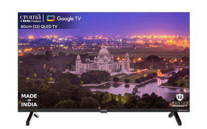 Croma 32 inchHD Ready QLED Smart Google TV with Dolby Audio (2024 model)