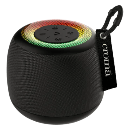 Croma  5W Portable Bluetooth Speaker (RGB Light, Black)