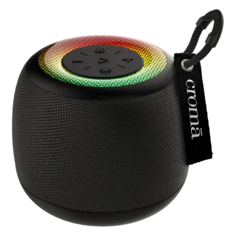 Croma  5W Portable Bluetooth Speaker (RGB Light, Black)