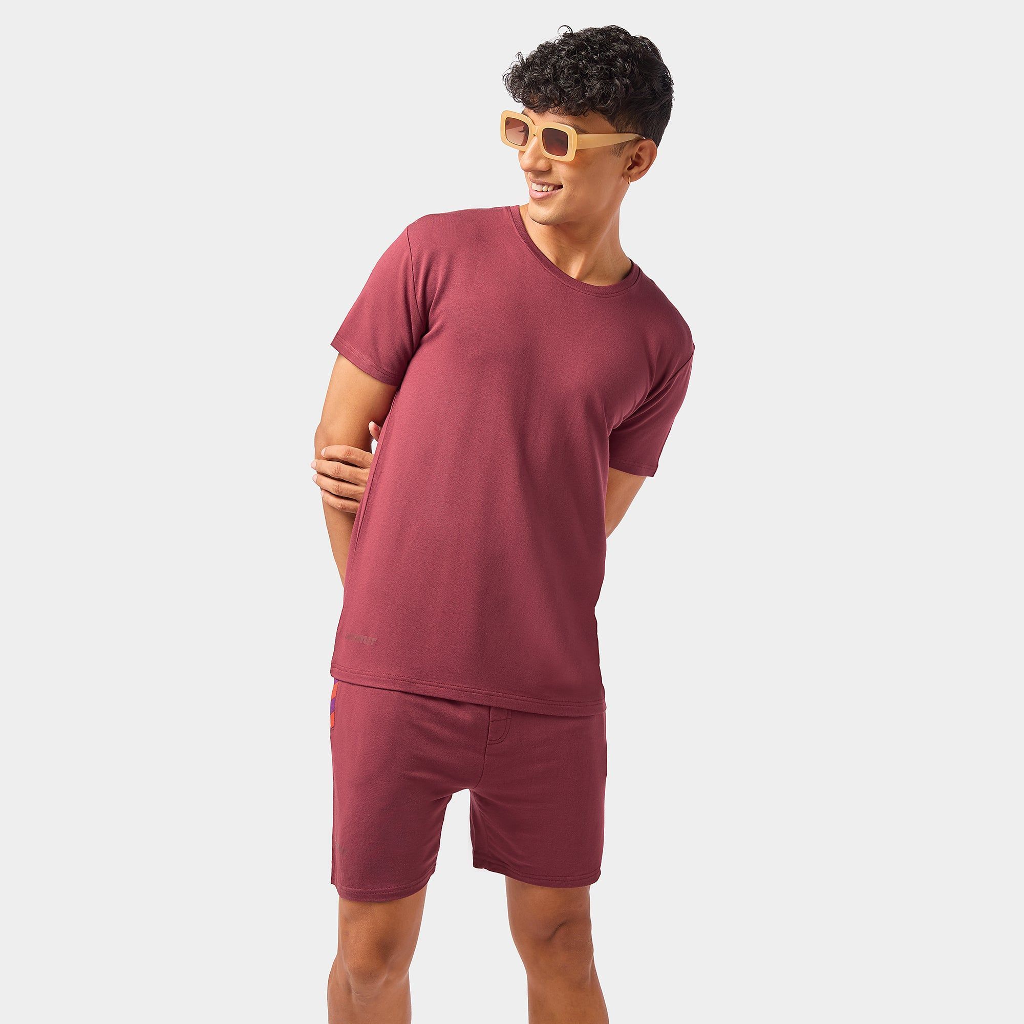 24/7 Men's Co-Ord Set- Merlot