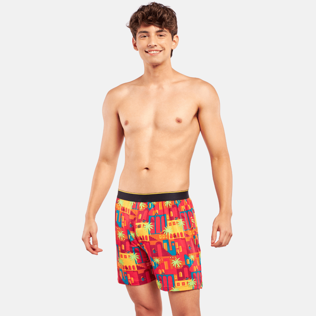 Bummer Men's Printed Micro Modal Boxers Underwear | Ultra Soft & Breathable - Casablanca