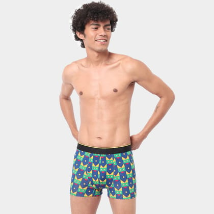 Bummer Men's Printed Micro Modal Trunks Underwear | Ultra Soft & Breathable - Lazy Luna