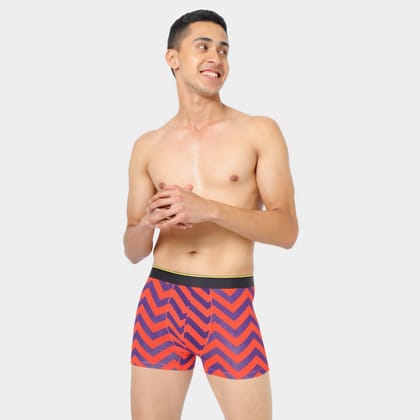 Bummer Men's Solid Micro Modal Trunks Underwear | Ultra Soft & Breathable - Chevron