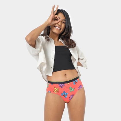 Bummer Women's Printed Micro Modal Hipsters Panties | Soft & Breathable Underwear - Floaties