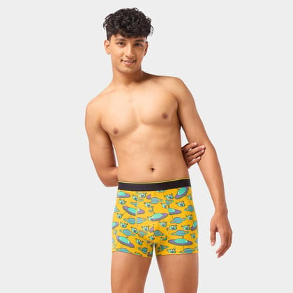 Bummer Men's Printed Micro Modal Trunks Underwear | Ultra Soft & Breathable - Spacepunks