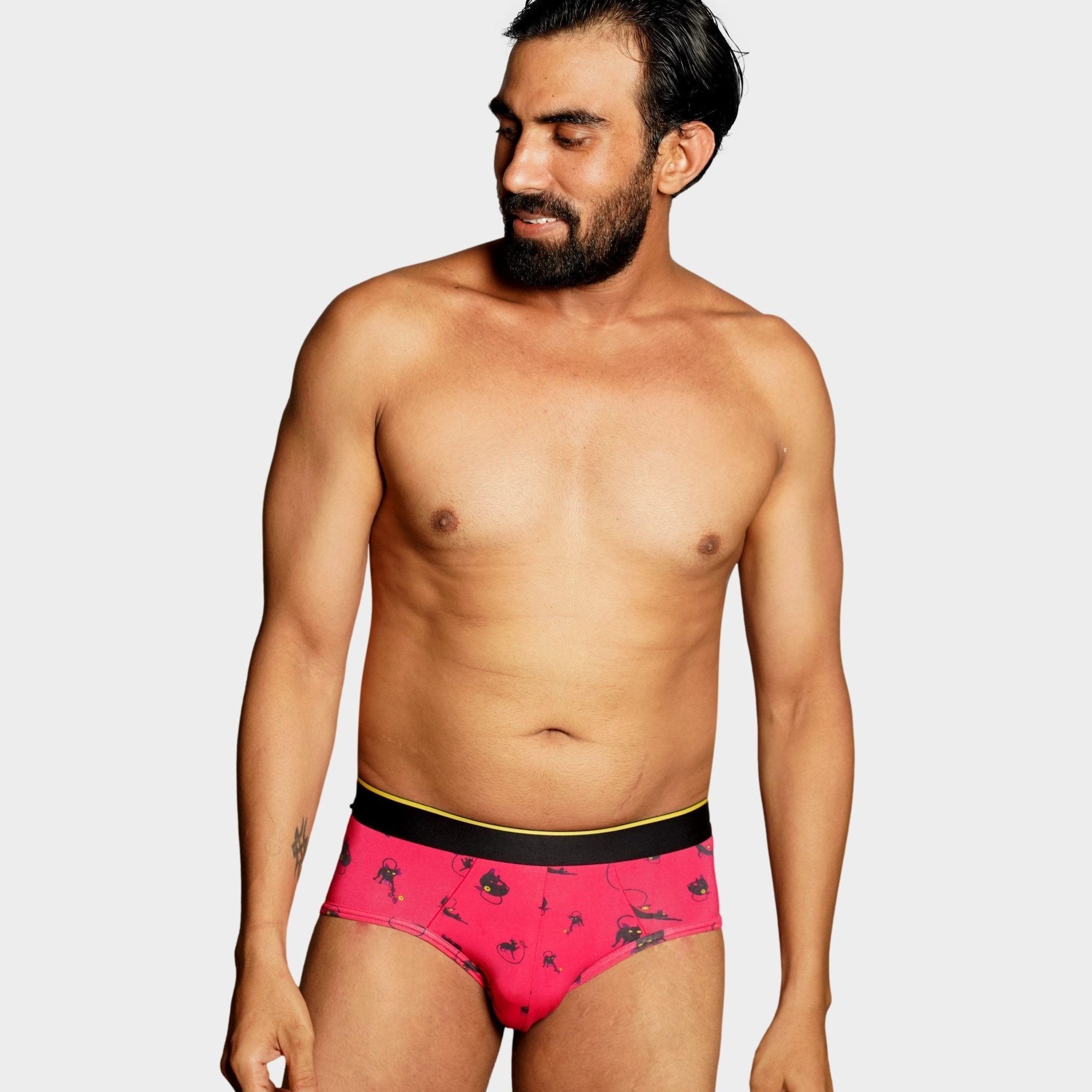 Bummer Men's Printed Micro Modal Briefs Underwear | Ultra Soft & Breathable - Undercats