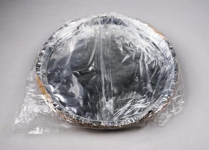  100 Pack - 9 Inch Silver Aluminum Foil Plates - Disposable Tin Foil Pans - Round Metal Food Serving Dish Trays