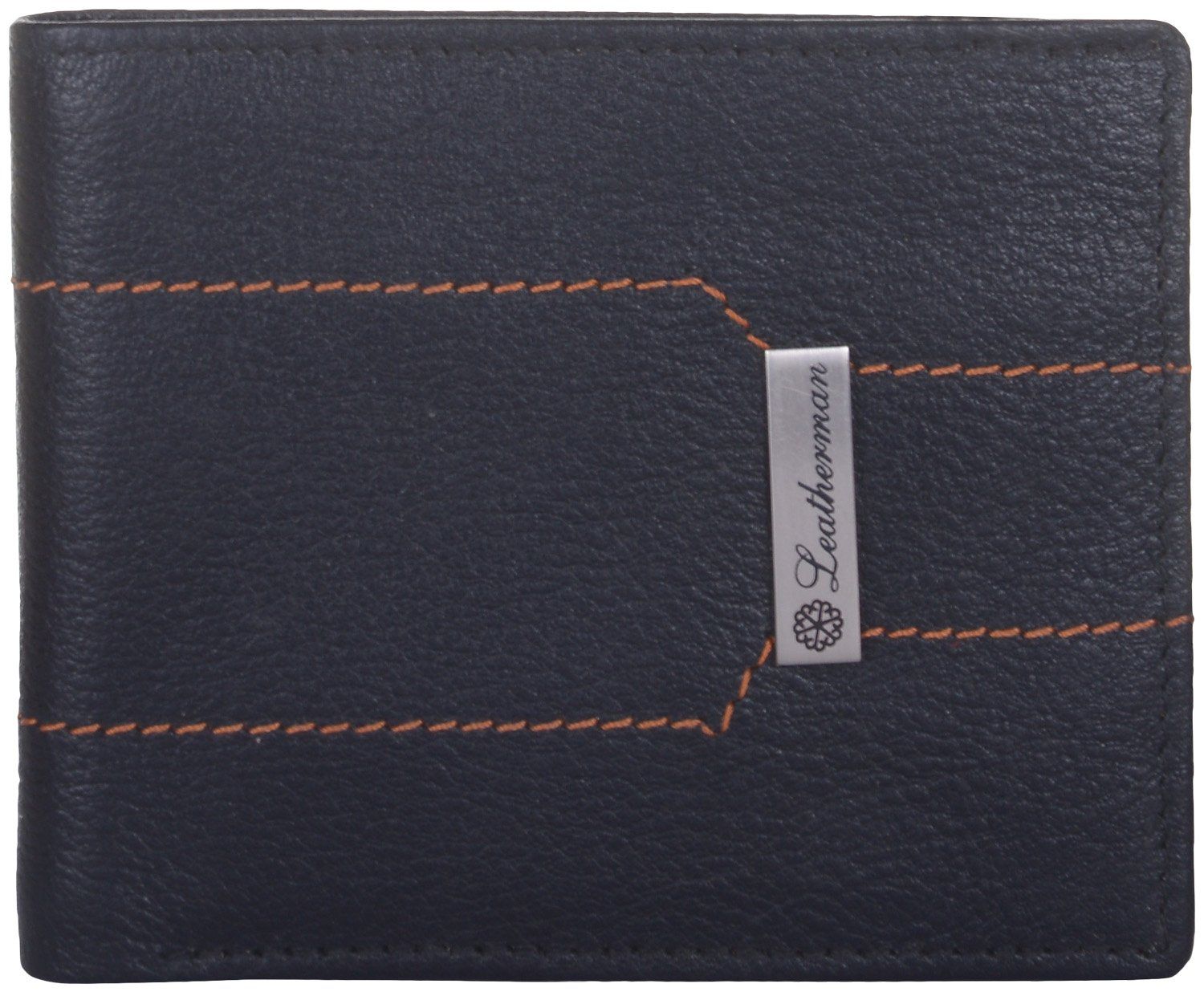 LEATHERMAN GENUINE LEATHER BLACK MENS WALLET-1539_P_Black