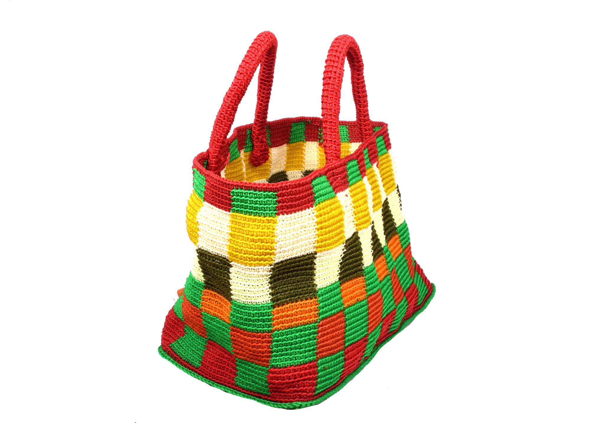  Hand crocheted market tote bag