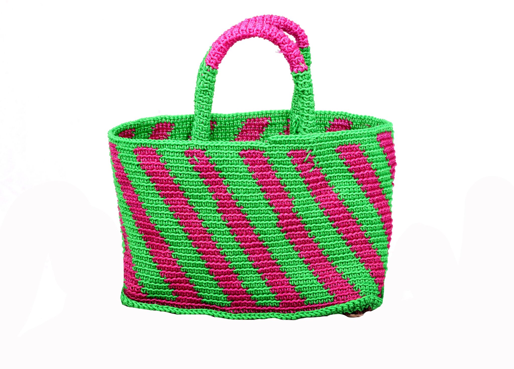  Handwoven Striped Tote Bag