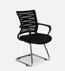 MANGO BLOSSOM DOME MID BACK VISITOR MESH OFFICE CHAIR BLACK