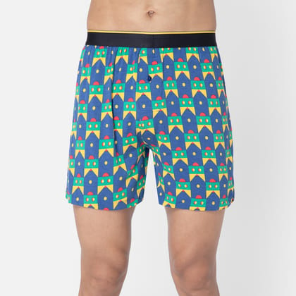 Bummer Men's Printed Micro Modal Boxers Underwear | Ultra Soft & Breathable - Lazy Luna