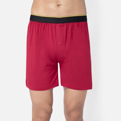 Bummer Men's Solid Micro Modal Boxers Underwear | Ultra Soft & Breathable - Gelada