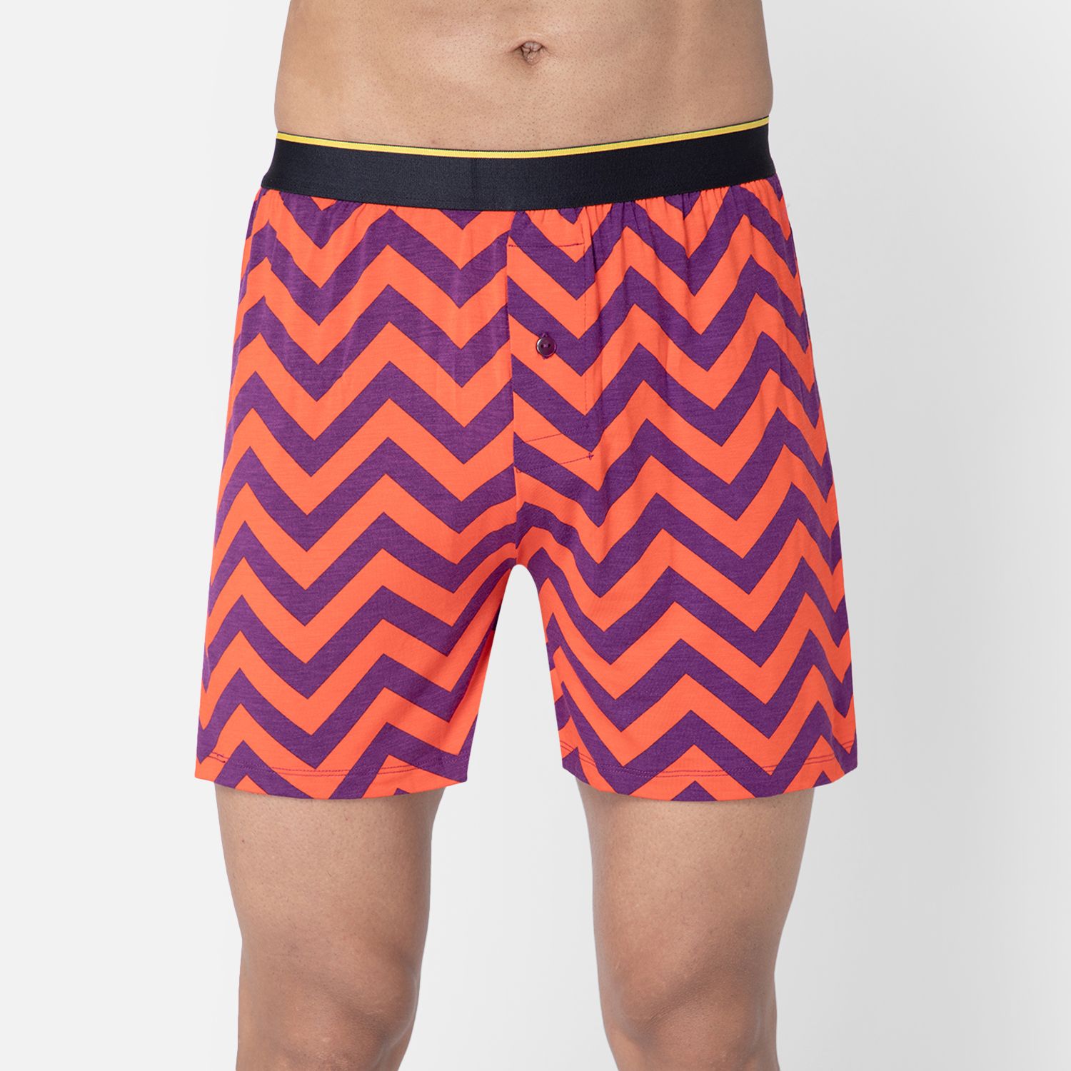 Bummer Men's Printed Micro Modal Boxers Underwear | Ultra Soft & Breathable - Chevron