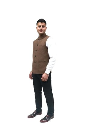 Adam In Style - Luxe Jacquard Nehru Waist Coat/Formal/Party/Wedding/Engagement Wear